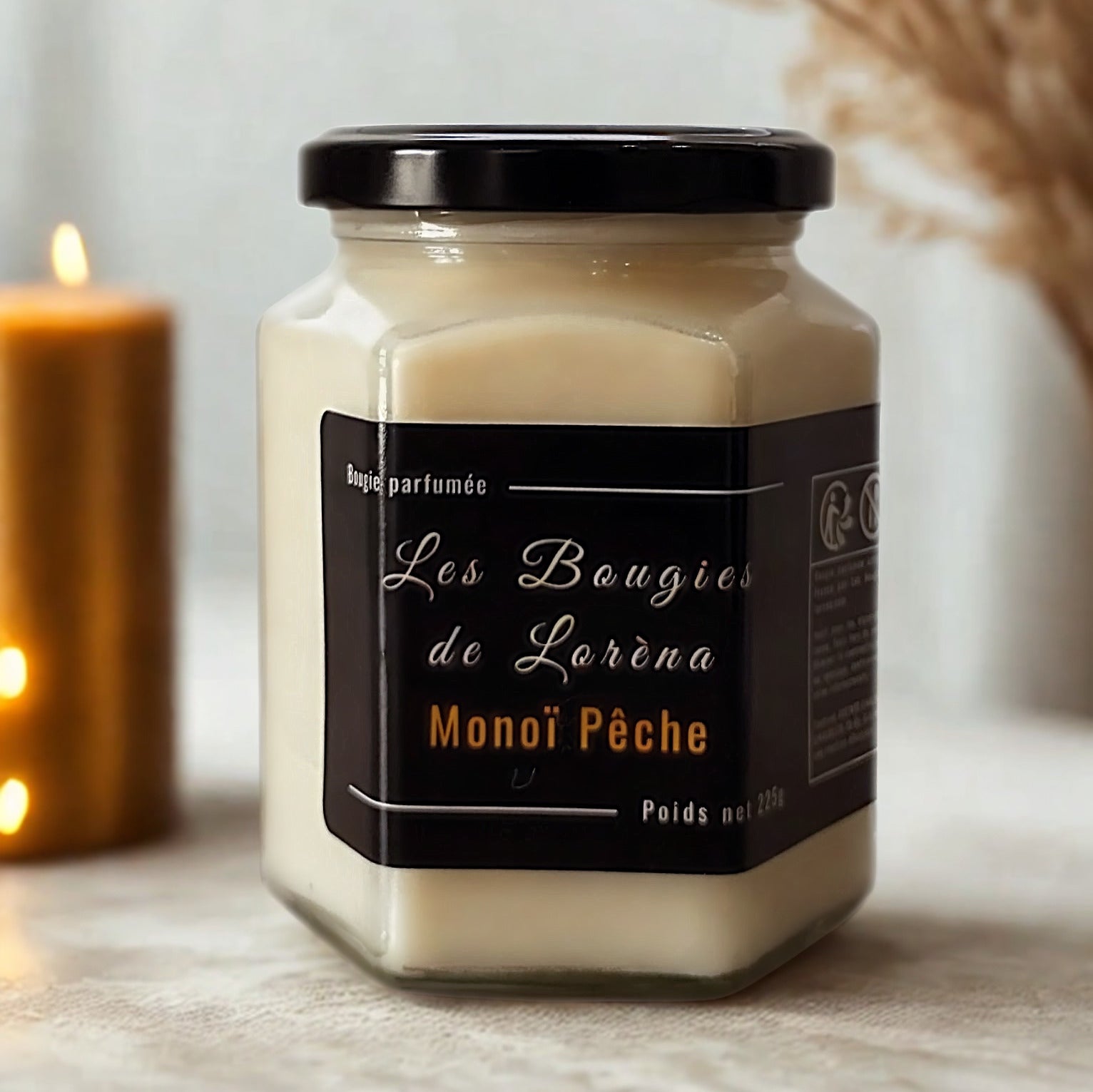 Bougie Monoï pêche - 225g