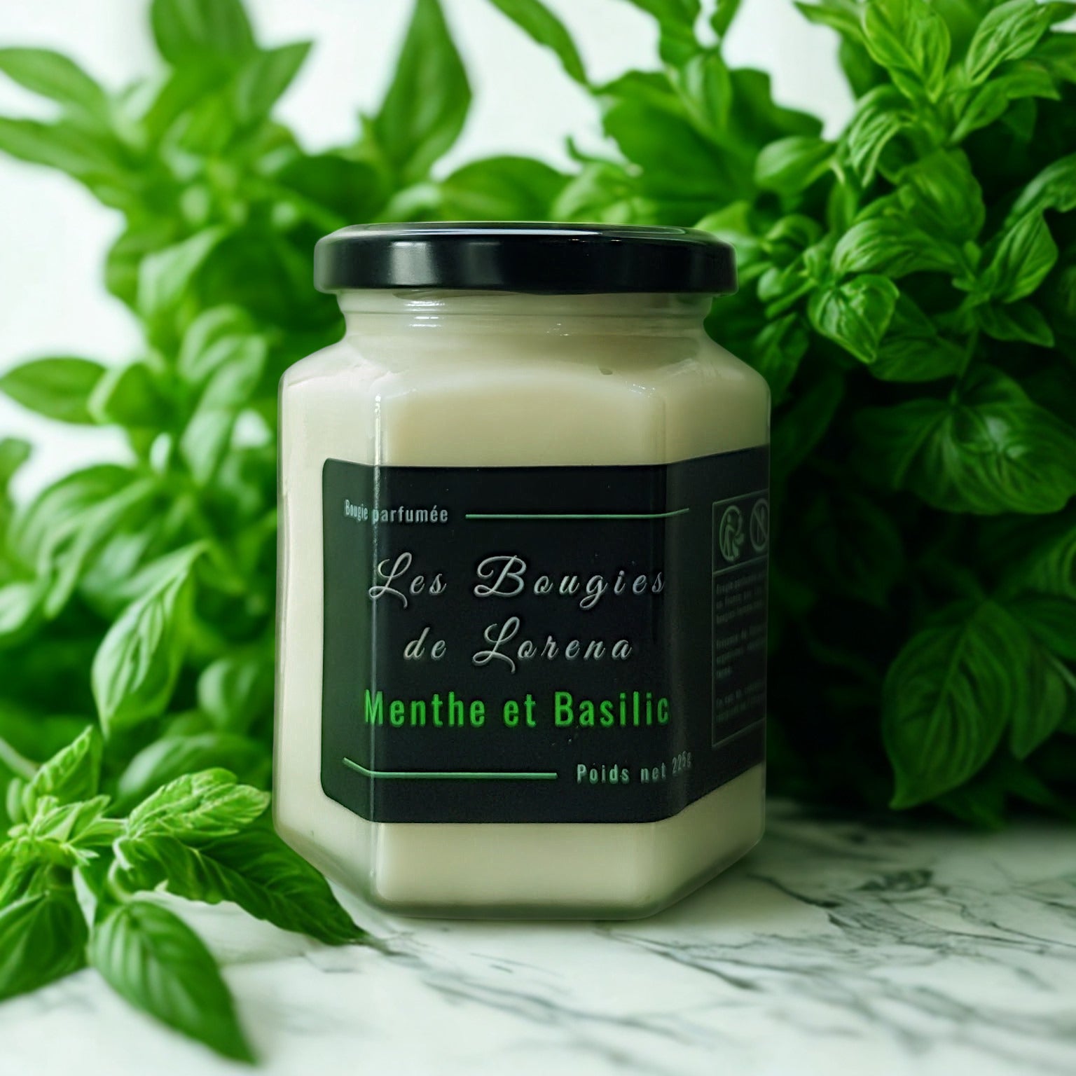 Bougie Menthe et Basilic - 225g