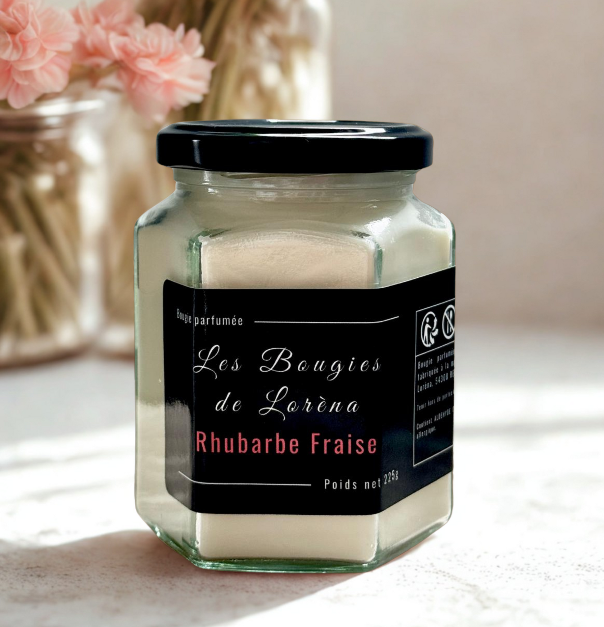 Bougie Rhubarbe Fraise - 225g