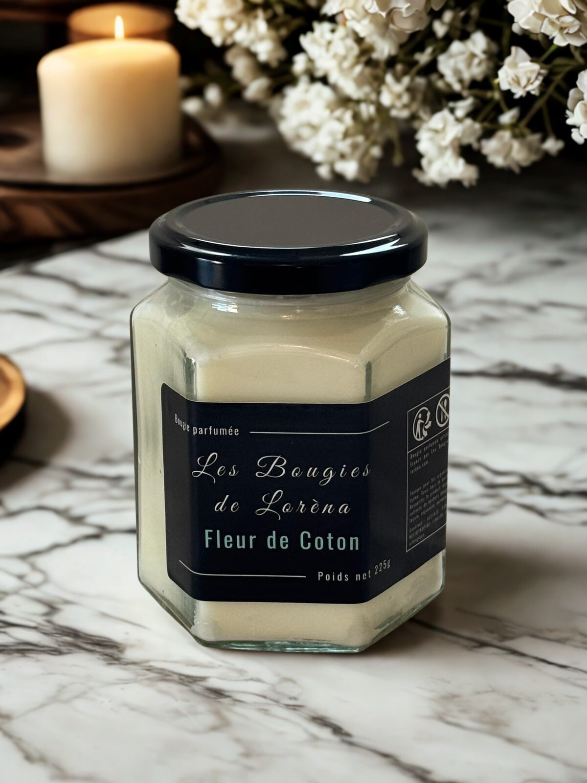 Bougie Fleur de coton - 225g